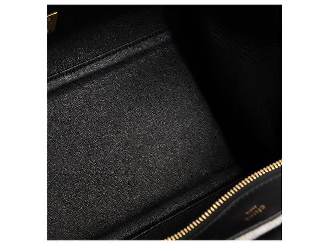 Céline CELINE - Trapeze MM Schultertasche Celine aus grauem Filz und schwarzem Leder - Ansicht 9