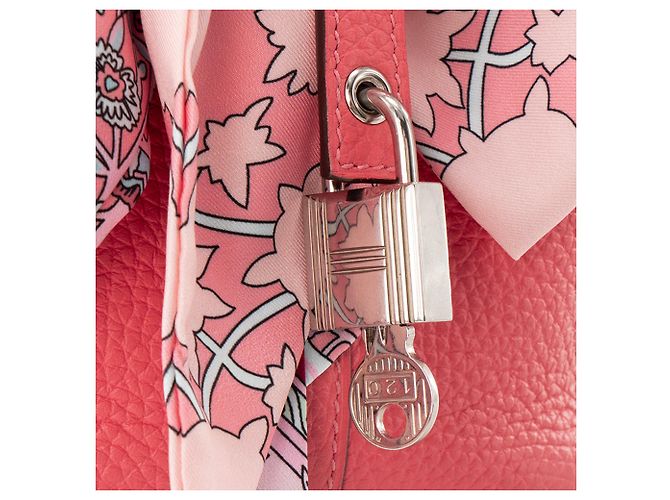 HERMÈS - Borsa a Mano Picotin 18 Hermès in Pelle Clémence Rosa Azalea - vista 5