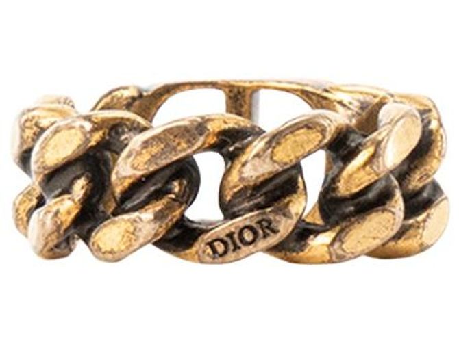 DIOR - Anello 30 Montaigne Dior in maglie di metallo dorato (T52) D'oro - vista 3