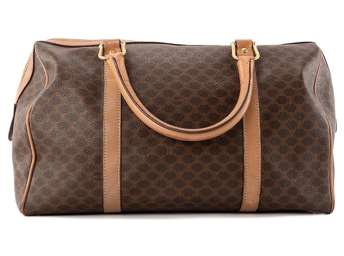 Céline CELINE - Bolso Boston 35 en lona monogramada vintage Castaño - vista 3