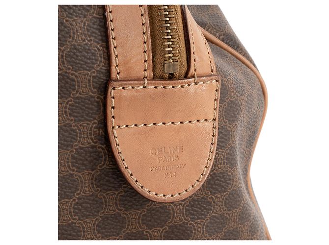 Céline CELINE - Bolso Boston 35 en lona monogramada vintage Castaño - vista 6