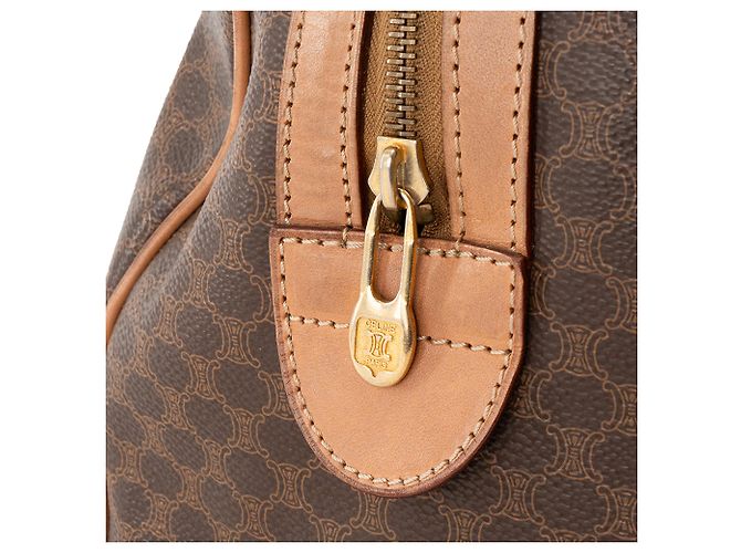 Céline CELINE - Bolso Boston 35 en lona monogramada vintage Castaño - vista 9