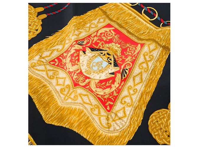 HERMÈS - Foulard in Seta Multicolore Poste e Cavalleria Hermès 90 cm - vista 3