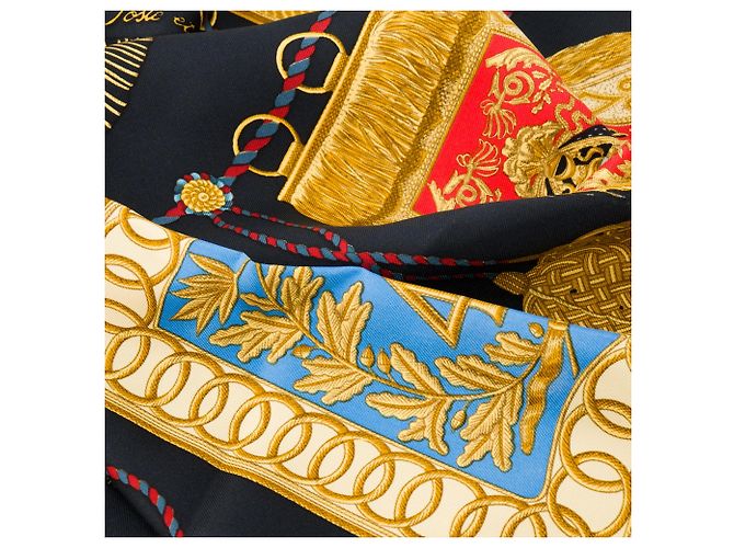 HERMÈS - Foulard in Seta Multicolore Poste e Cavalleria Hermès 90 cm - vista 4