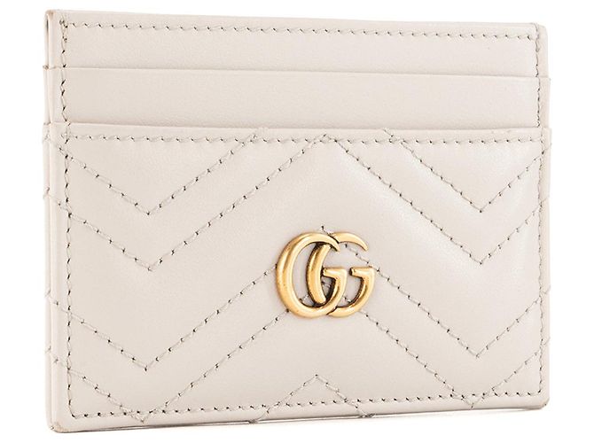GUCCI - Tarjetero Marmont Gucci de cuero liso gris - vista 2
