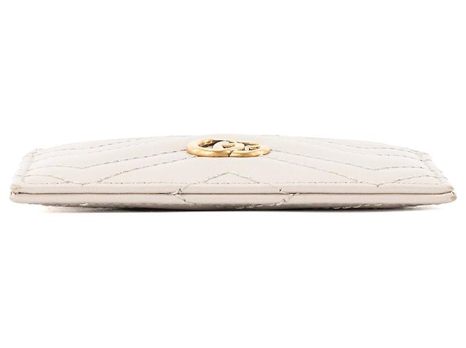 GUCCI - Tarjetero Marmont Gucci de cuero liso gris - vista 3