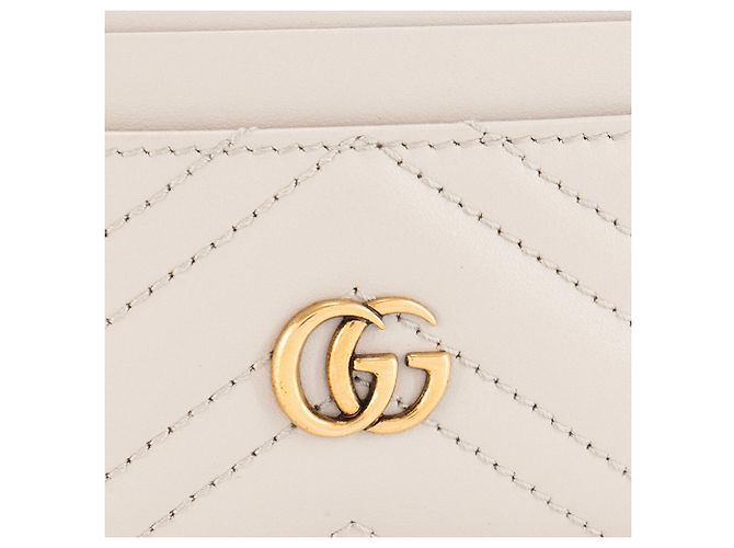 GUCCI - Tarjetero Marmont Gucci de cuero liso gris - vista 5