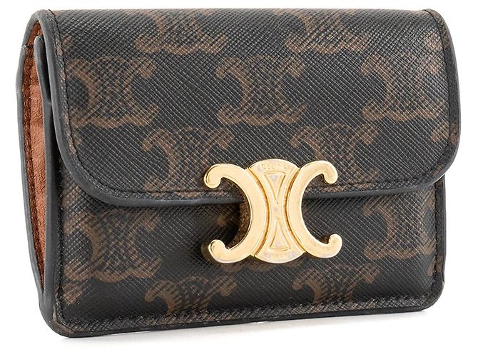 Céline CELINE - Triomphe Kartenhalter Celine aus beschichtetem Monogramm-Canvas Braun - Ansicht 2