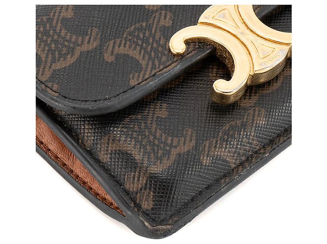 Céline CELINE - Triomphe Kartenhalter Celine aus beschichtetem Monogramm-Canvas Braun - Ansicht 6