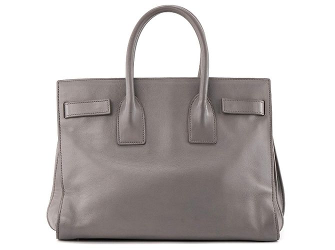 SAINT LAURENT - Sac de Jour Small Saint Laurent in pelle grigia Grigio - vista 3
