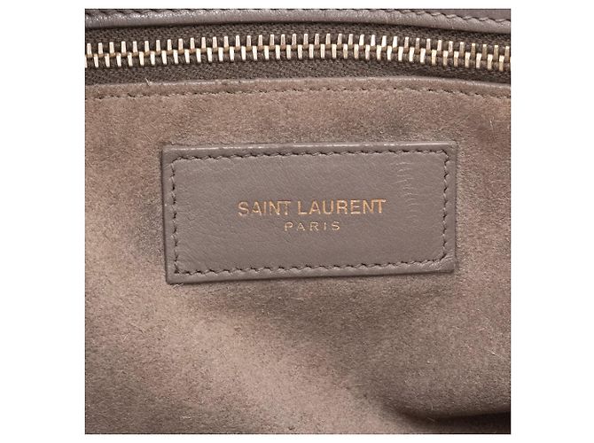 SAINT LAURENT - Sac de Jour Small Saint Laurent in pelle grigia Grigio - vista 7