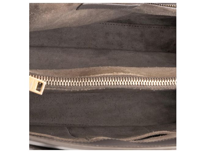 SAINT LAURENT - Sac de Jour Small Saint Laurent in pelle grigia Grigio - vista 8