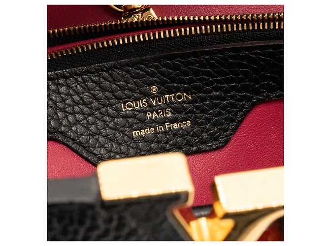 LOUIS VUITTON - Borsa Capucines Louis Vuitton in pelle nera grana Nero - vista 7