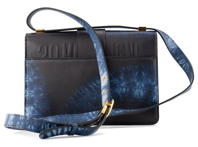 DIOR - Borsa a tracolla 30 Montaigne Dior in pelle blu degradé edizione limitata Blu navy - vista 3