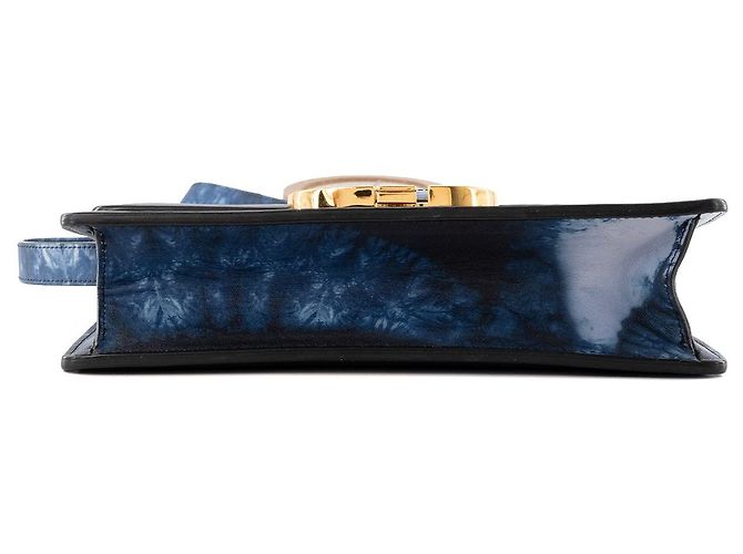 DIOR - Borsa a tracolla 30 Montaigne Dior in pelle blu degradé edizione limitata Blu navy - vista 4