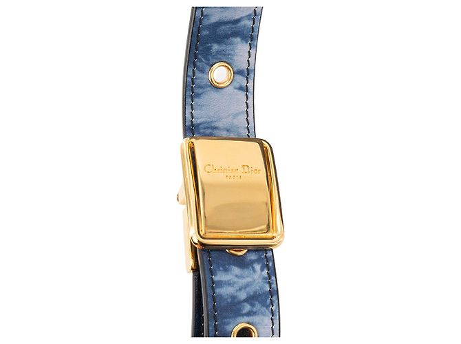 DIOR - Borsa a tracolla 30 Montaigne Dior in pelle blu degradé edizione limitata Blu navy - vista 6