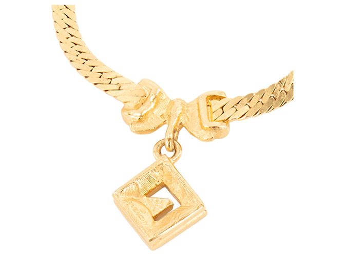 GIVENCHY - Collana a maglie piatte Givenchy in metallo dorato D'oro - vista 3