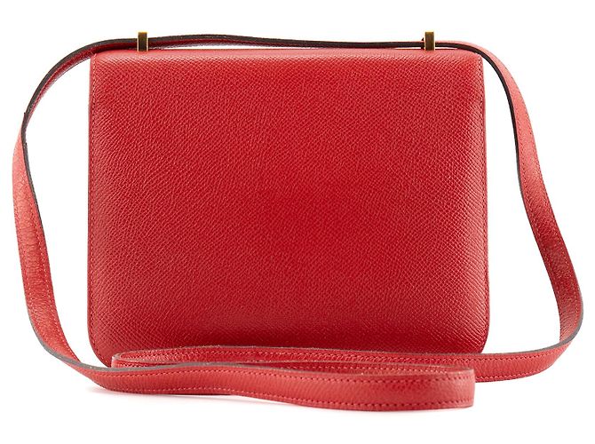 HERMÈS - Borsa a Spalla Constance 18 in Pelle Epsom Rossa Rosso - vista 3