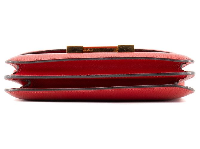 HERMÈS - Borsa a Spalla Constance 18 in Pelle Epsom Rossa Rosso - vista 4