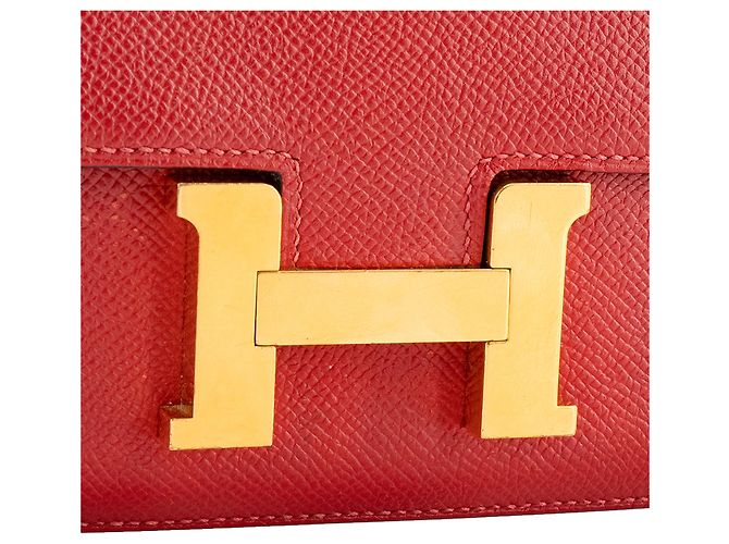 HERMÈS - Borsa a Spalla Constance 18 in Pelle Epsom Rossa Rosso - vista 5