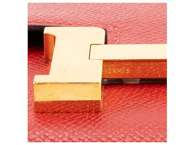 HERMÈS - Borsa a Spalla Constance 18 in Pelle Epsom Rossa Rosso - vista 6