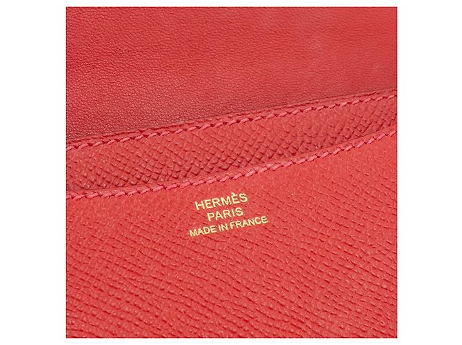 HERMÈS - Borsa a Spalla Constance 18 in Pelle Epsom Rossa Rosso - vista 9