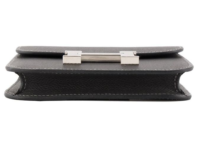 HERMÈS - Cartera Constance Slim en Cuero Granulado Gris - vista 4