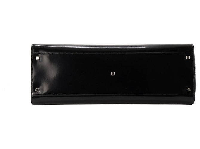 SAINT LAURENT - Borsa Cabas Manhattan GM Saint Laurent in pelle lucida nera Nero - vista 4