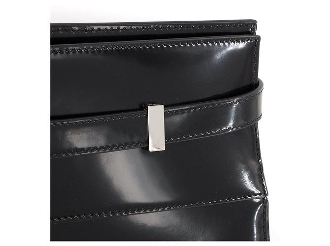 SAINT LAURENT - Borsa Cabas Manhattan GM Saint Laurent in pelle lucida nera Nero - vista 6