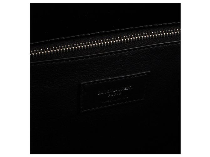 SAINT LAURENT - Borsa Cabas Manhattan GM Saint Laurent in pelle lucida nera Nero - vista 7