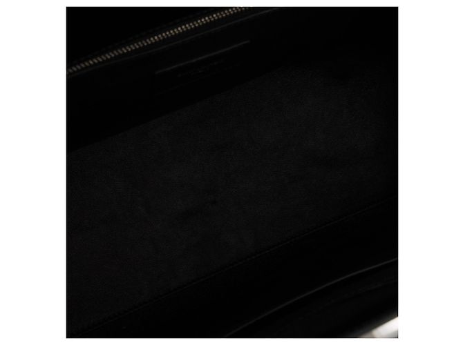 SAINT LAURENT - Borsa Cabas Manhattan GM Saint Laurent in pelle lucida nera Nero - vista 8