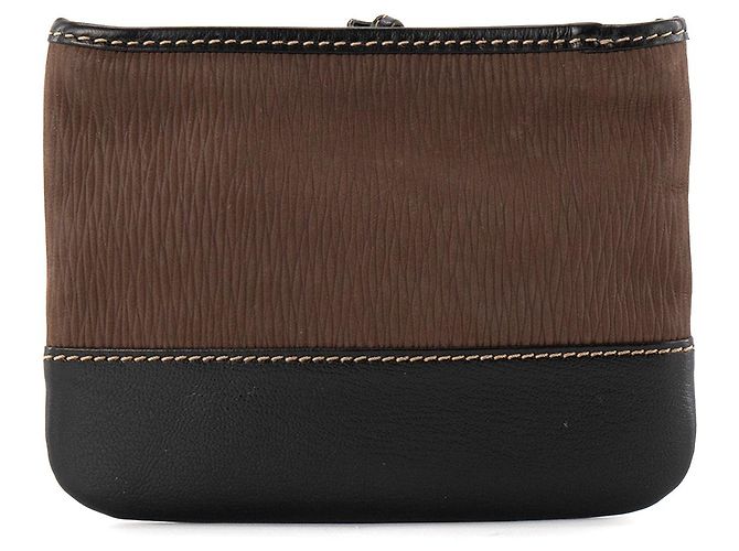 LOEWE - Vintage brown and black leather wallet - view 3