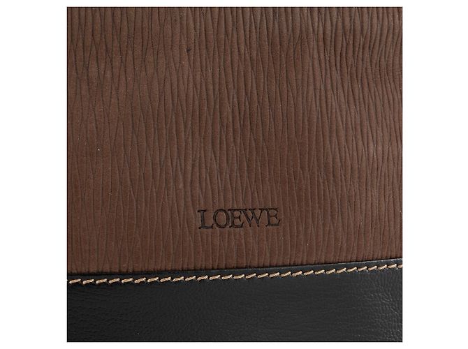 LOEWE - Vintage brown and black leather wallet - view 5