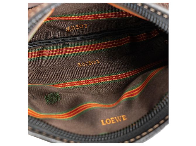 LOEWE - Vintage brown and black leather wallet - view 7