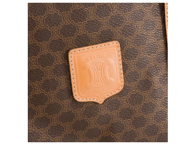 Céline CELINE - Boston Macadam Handtasche aus vintage braunem Monogramm-Canvas - Ansicht 5