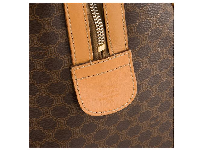 Céline CELINE - Boston Macadam Handtasche aus vintage braunem Monogramm-Canvas - Ansicht 6
