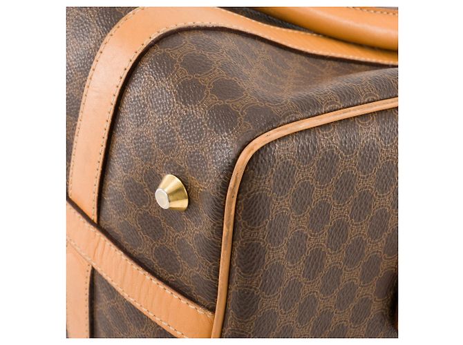 Céline CELINE - Boston Macadam Handtasche aus vintage braunem Monogramm-Canvas - Ansicht 8