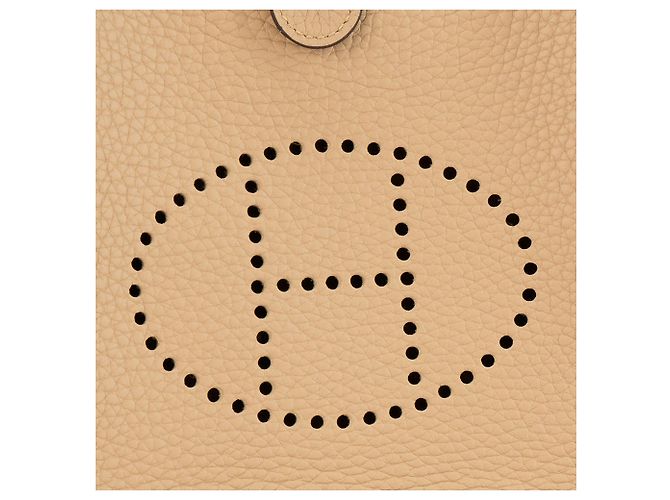 HERMÈS - Borsa a Spalla Evelyne 16 Amazone in Pelle Clemence Polvere Beige - vista 5