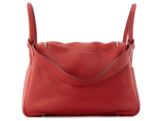 HERMÈS - Borsa a Spalla Lindy 30 in Pelle Togo Rossa Rosso - vista 3