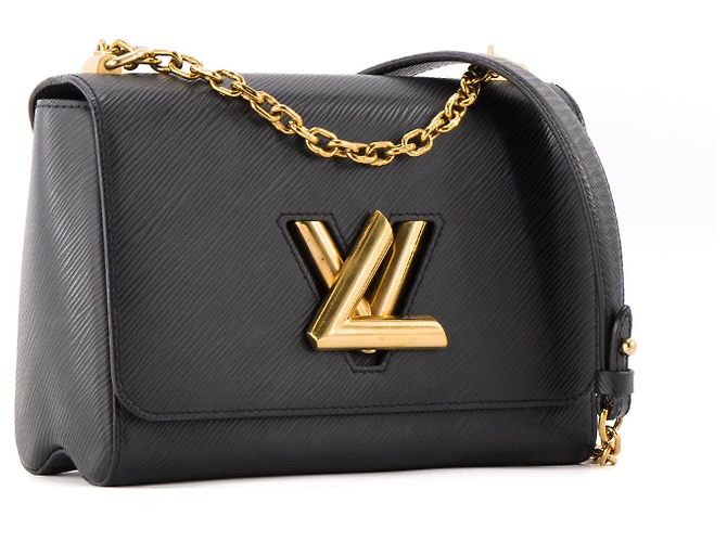 LOUIS VUITTON - Borsa a Spalla Twist MM Louis Vuitton in pelle epi blu navy Nero - vista 2