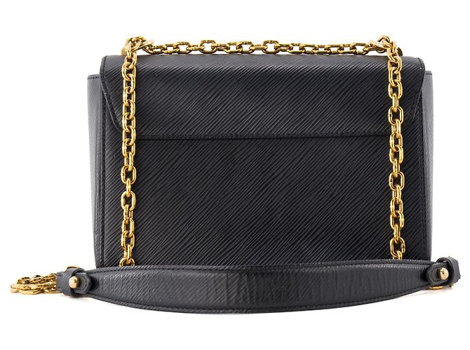 LOUIS VUITTON - Borsa a Spalla Twist MM Louis Vuitton in pelle epi blu navy Nero - vista 3