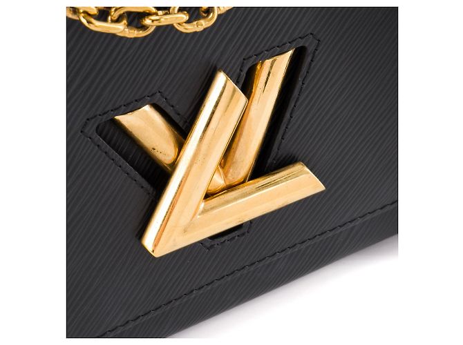 LOUIS VUITTON - Borsa a Spalla Twist MM Louis Vuitton in pelle epi blu navy Nero - vista 5