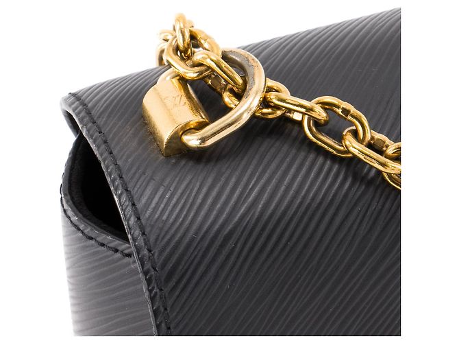 LOUIS VUITTON - Borsa a Spalla Twist MM Louis Vuitton in pelle epi blu navy Nero - vista 7