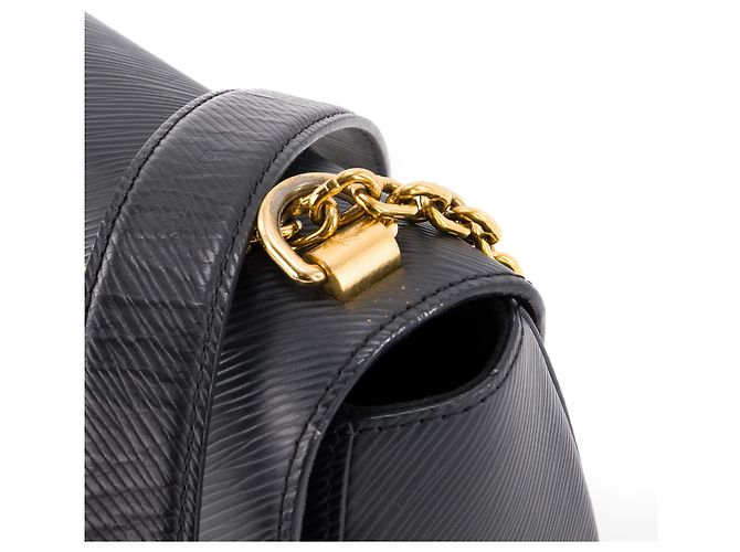 LOUIS VUITTON - Borsa a Spalla Twist MM Louis Vuitton in pelle epi blu navy Nero - vista 8