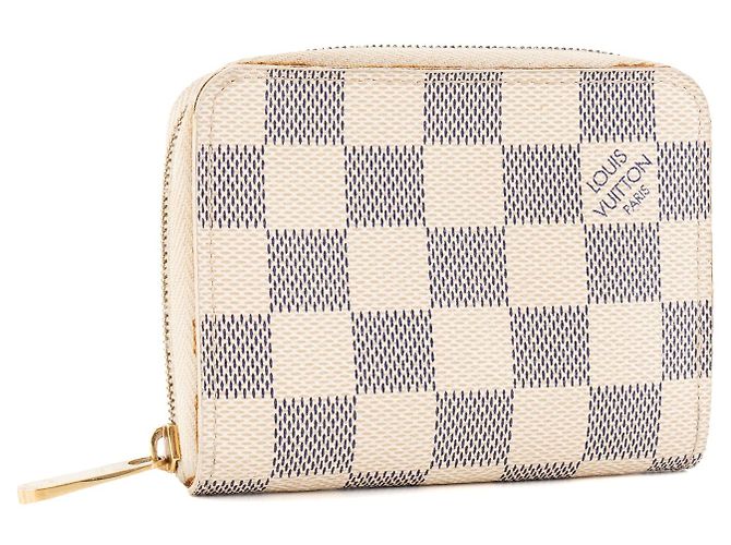 LOUIS VUITTON - Zippy Geldbörse Louis Vuitton aus Damier Azur Canvas Beige - Ansicht 2
