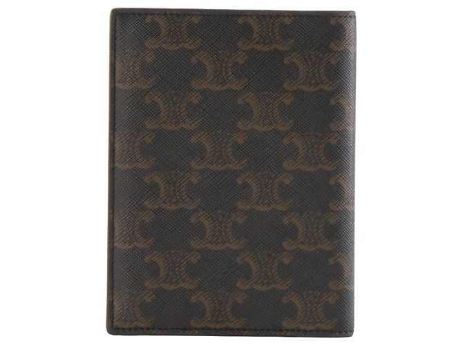 Céline CELINE - Celine monogrammed coated canvas passport cover Brown - view 2