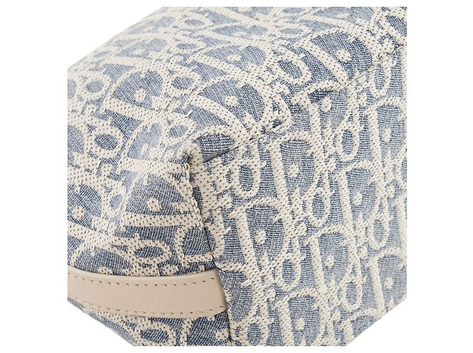 DIOR - Borsa a Spalla Hobo Diorstar in Tela Denim Blu Beige - vista 6