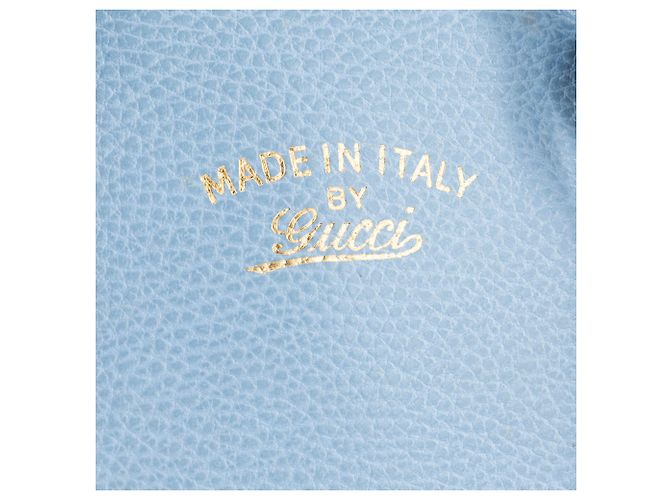 GUCCI - Borsa Swing mini Gucci in pelle martellata blu jeans - vista 5