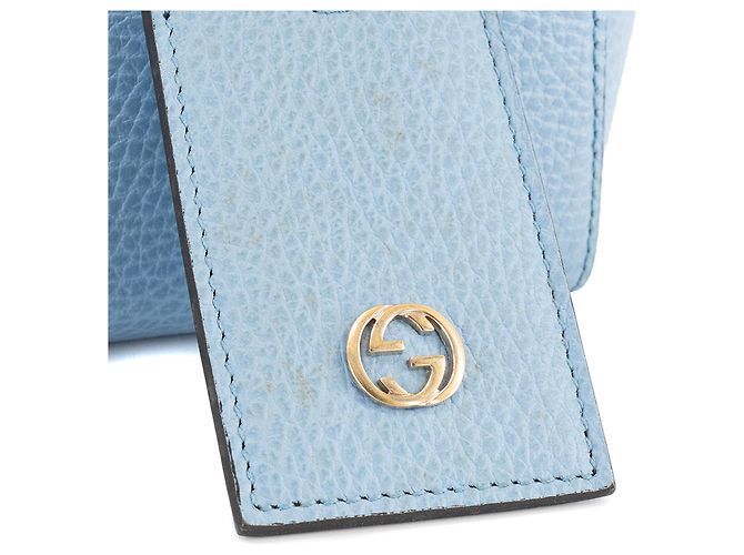 GUCCI - Borsa Swing mini Gucci in pelle martellata blu jeans - vista 6