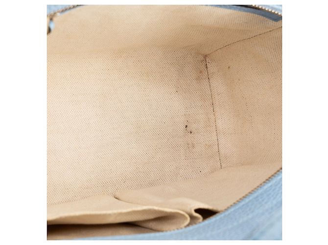 GUCCI - Borsa Swing mini Gucci in pelle martellata blu jeans - vista 9